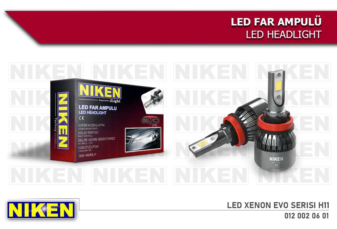 Ampul Pro H11 Led Xenon Turbo Fanlı Set | Nıken Proh11
