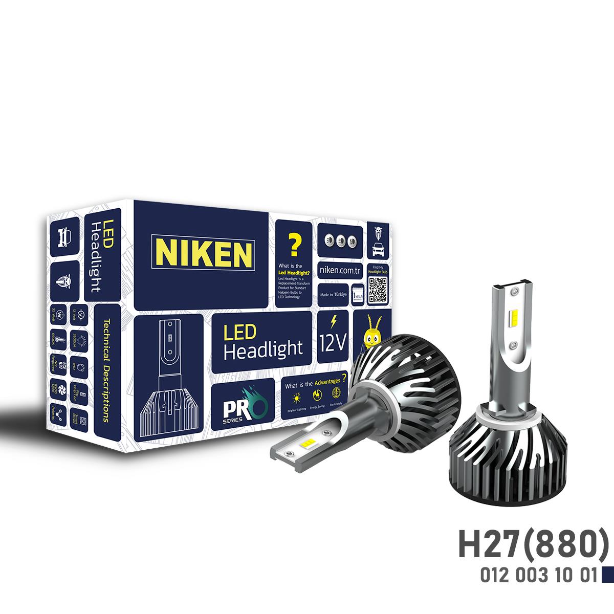 Ampul Pro H27 Led Xenon Turbo Fanlı Set | Nıken Proh27