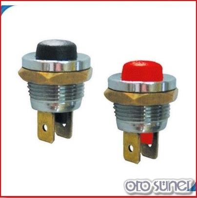 Buton Mini Metal Siyah | Nurel B103s