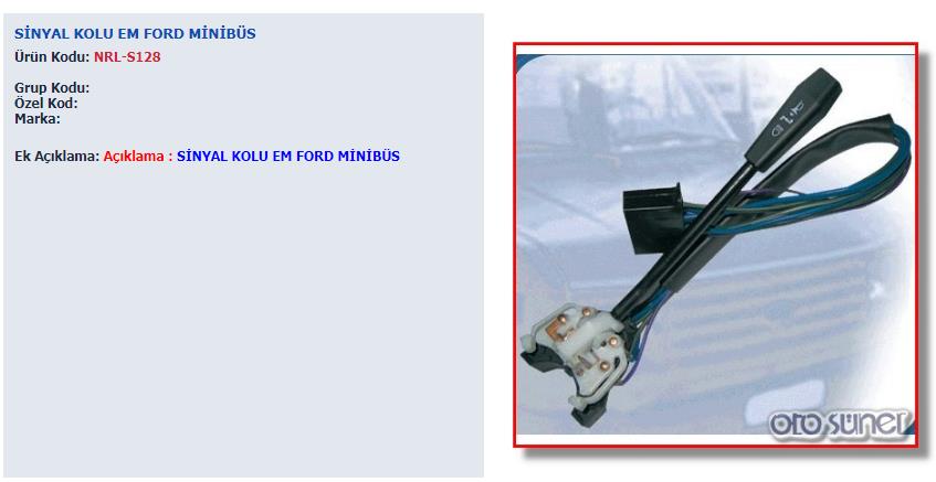 Sinyal Kolu Ford Minibüs Em | Nurel S128