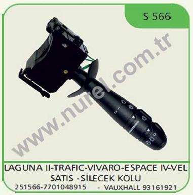 Silecek Kolu + Su Atma Kolu Ön Arka Laguna Trafic Opel Ss566 | Nurel S566