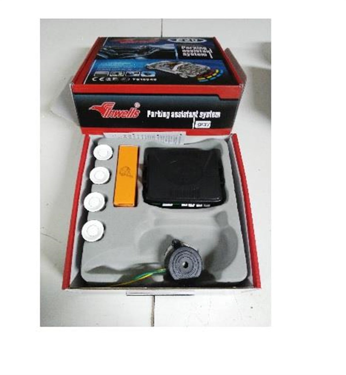 Park Sensörü Göstergeli Ekranlı Sesli Beyaz Sensörlü E2 |