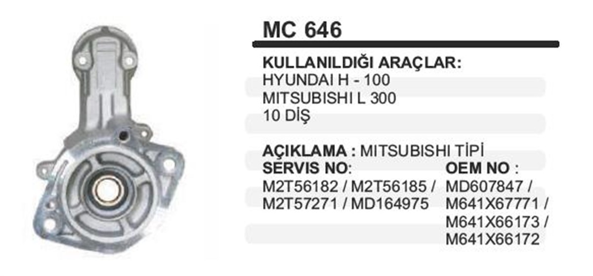 Pinyon Kapağı 10diş H100 L200 Em Mc646 | Ith Pkmc646