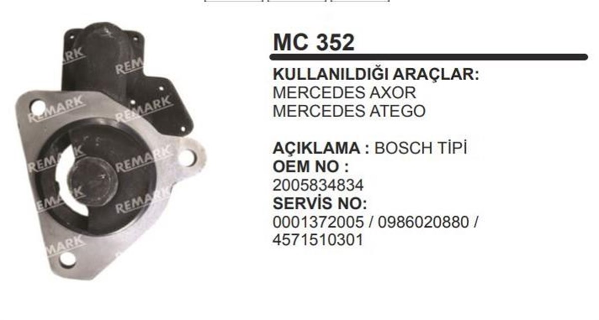 Pinyon Kapağı Bosch Tipi Mercedes Axor Atego | Dodo Mc352