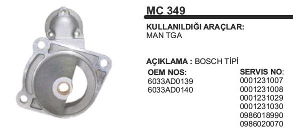 Pinyon Kapağı Man Tga Scanıa Mc349 | Ith Pkmc349