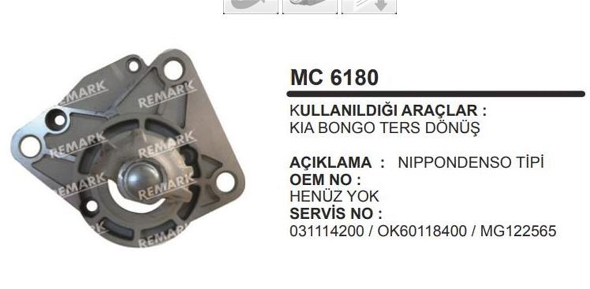 Pinyon Kapağı Nippon Kia Bongo Ters Dönüş | Remark Mc6180