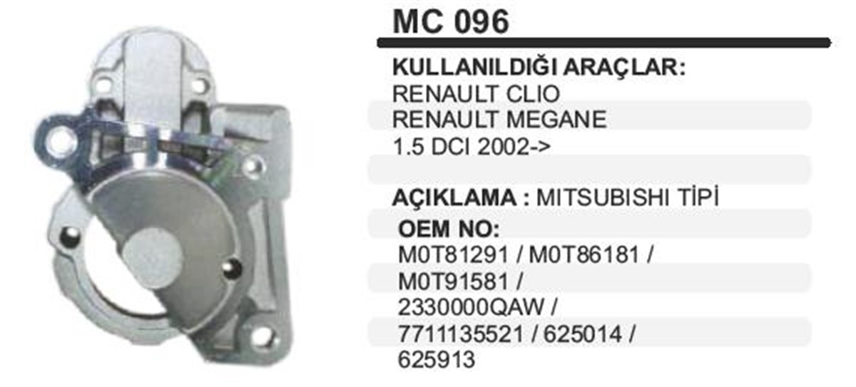 Pinyon Kapağı Reno Clio2-megan2-kango 02mc096 | Ith Pkmc096