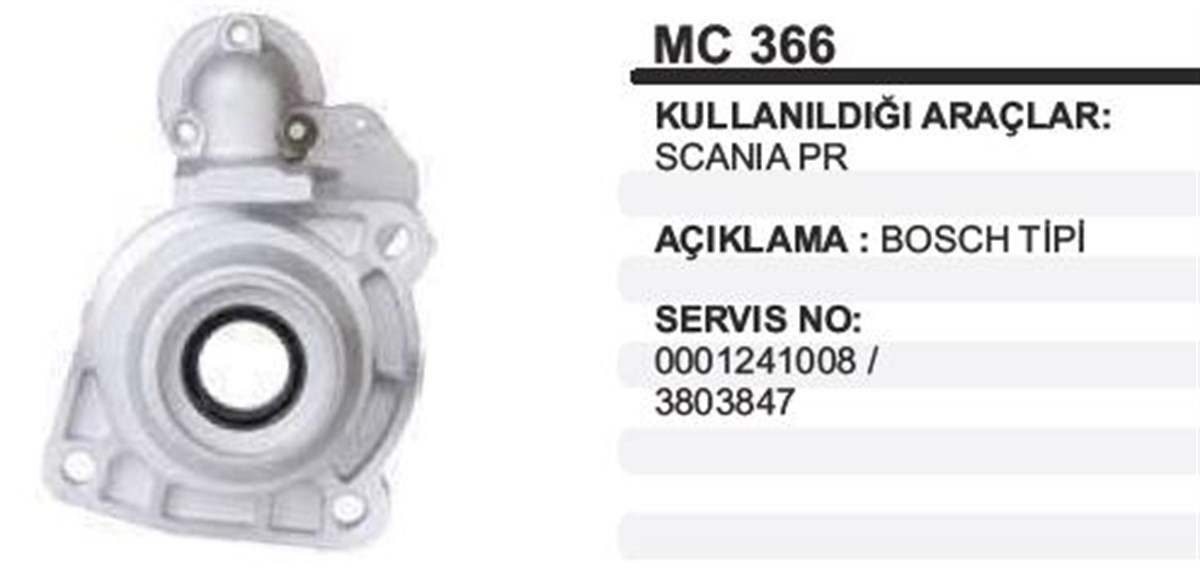 Pinyon Kapağı Scanıa-bosch Tip Mc366 | Ith Pkmc366