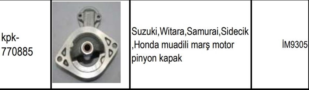 Pinyon Kapağı Suzuki Samurai Vitara Japon | Gmp 770885