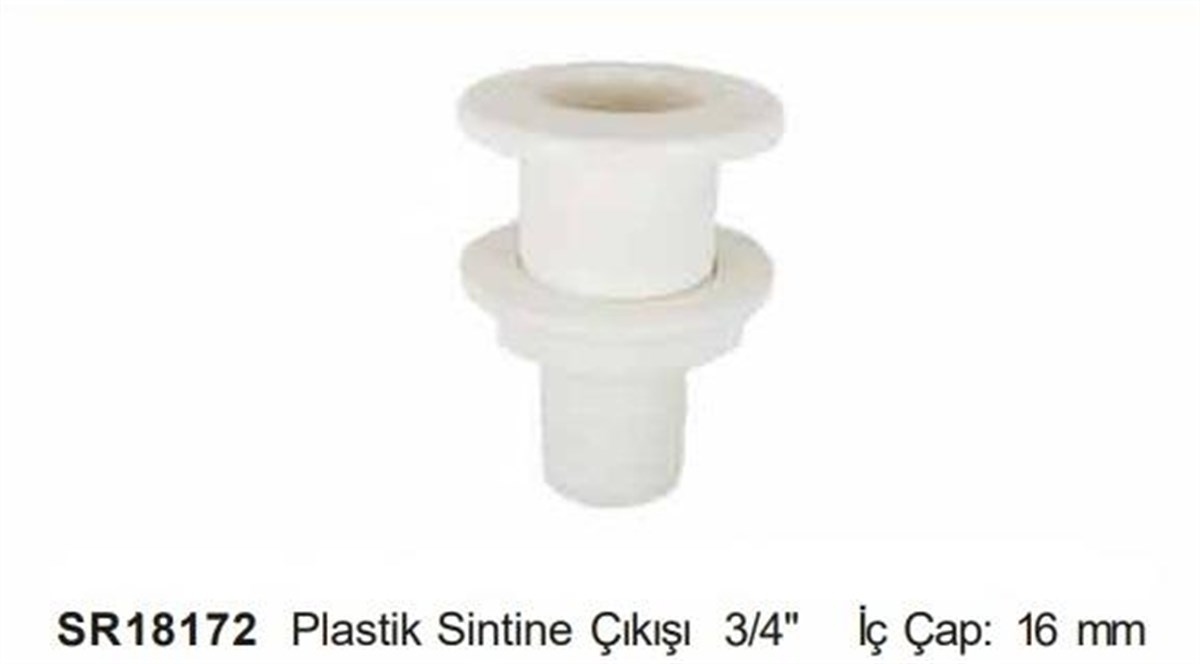 Plastik Sintine Çıkışı 3/4 İnç |