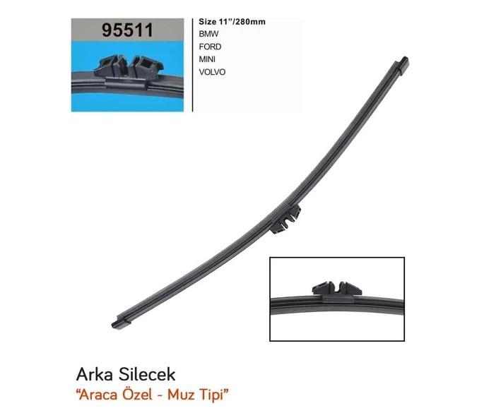 Silgi Süpürgesi Arka 280mm Bmw3 Ford Fiesta7 Focus4 Volvo V40 | Rbw 95511