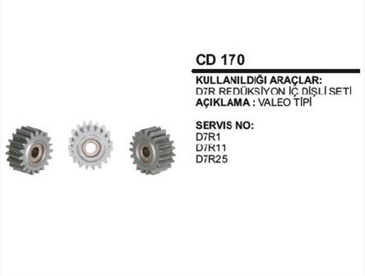 Rediktör İç Dişli Seti 3 Parca Valeo Tipi | Ith Mdcd170