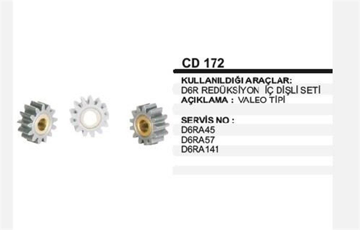 Rediktör İç Dişli Seti 3 Parça Valeo Tip D6r | Ith Mdcd172
