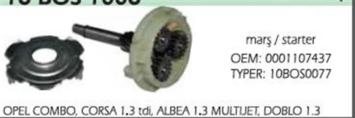 Rediktör Komple Bosch Tip Opel Combo Corsa 1.3 Tdi Albea Multijet Doblo 1.3 | Ith Rt16bos1006