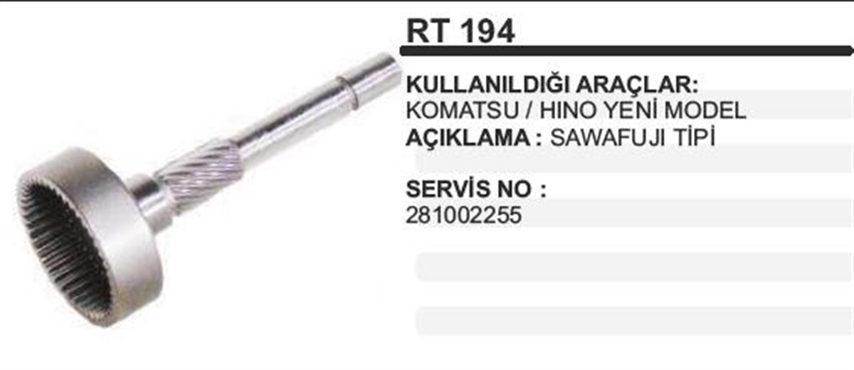 Rediktör Mili Komatsu Hino Ym | Ith Rt194