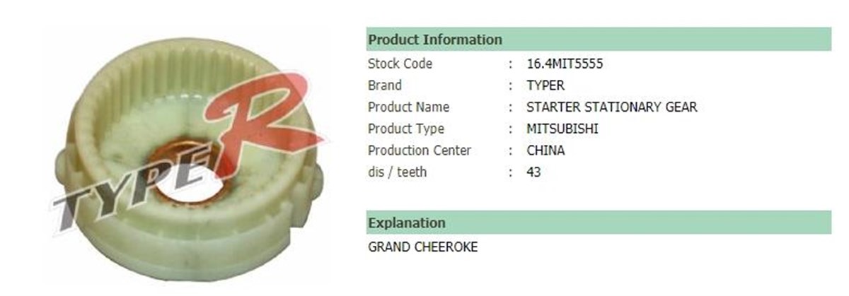 Rediktör Plastiği 43Diş Grand Chevroke Mazda 6 | Ith Fr164mıt5555