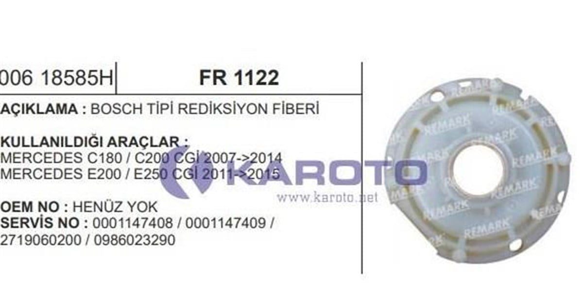 Rediktör Plastiği Mercedes C180 C200 E200 E250 | Ith Fr1122