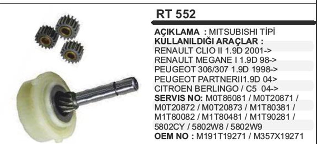 Rediktör Takımı Clio Iı Megane Iı 98- | Ith Rt552