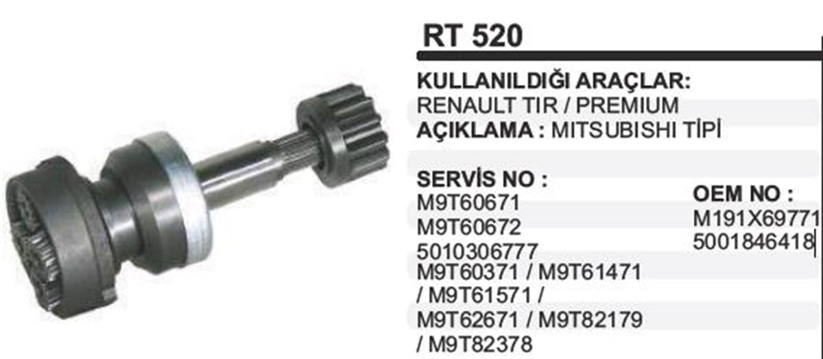 Rediktör Takımı + Dişli Reno Tır-premium Mercedes Axor Volvo Man Man Tga Tgx Tgl | Remark Rt520