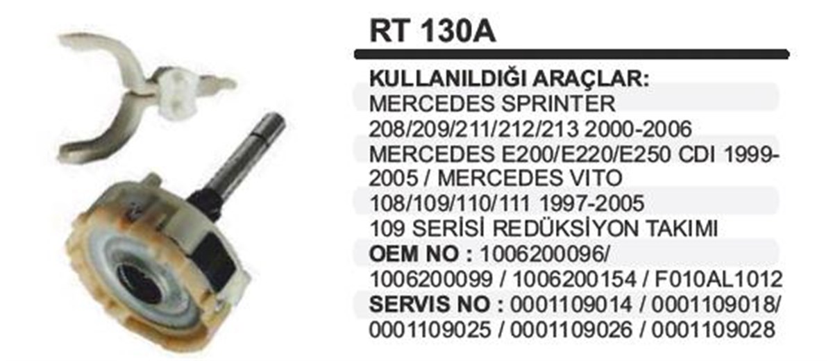 Rediktör Takımı Mercedes Sprinter E200 Vito Ducato Boxer | Ith Rt130a