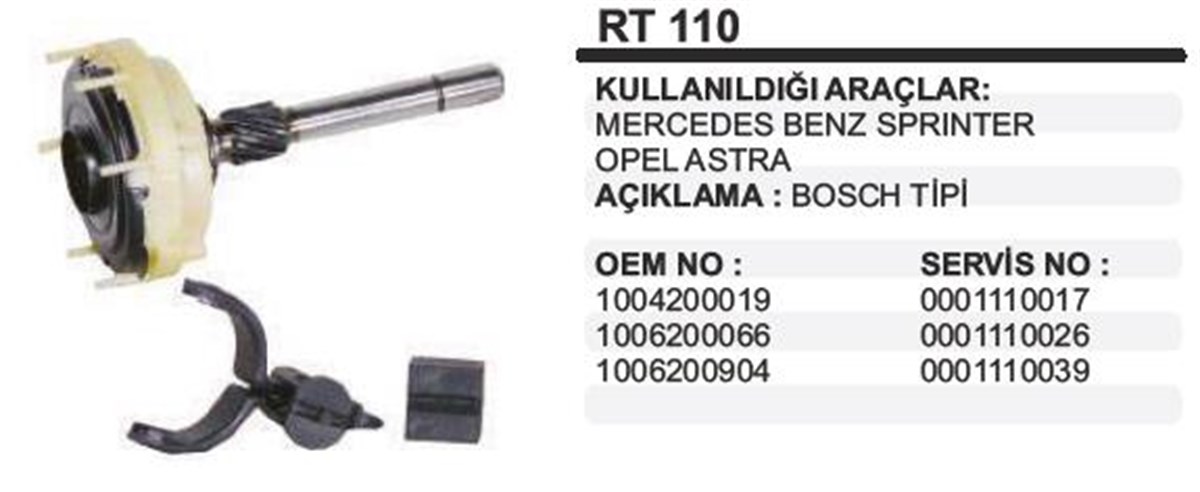 Rediktör Takımı Mercedes Sprinter Opel Rt110 | Ith Rt110