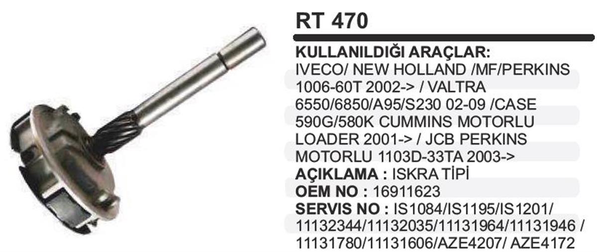 Rediktör Takımı Mf Case Valtra Jcb Erkunt Jcb Deutz Khd Landını Daıly Mascott Perkins | Martek Rt470
