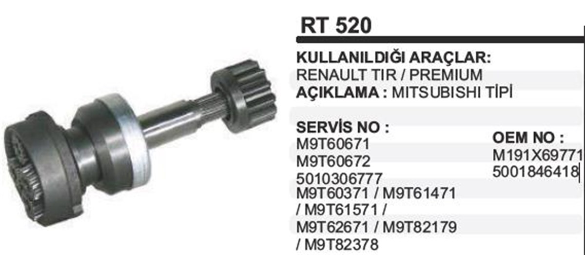 Rediktör Takımı + Dişli Reno Tır-premium Mercedes Axor Volvo Man Man Tga Tgx Tgl | Remark Rt520