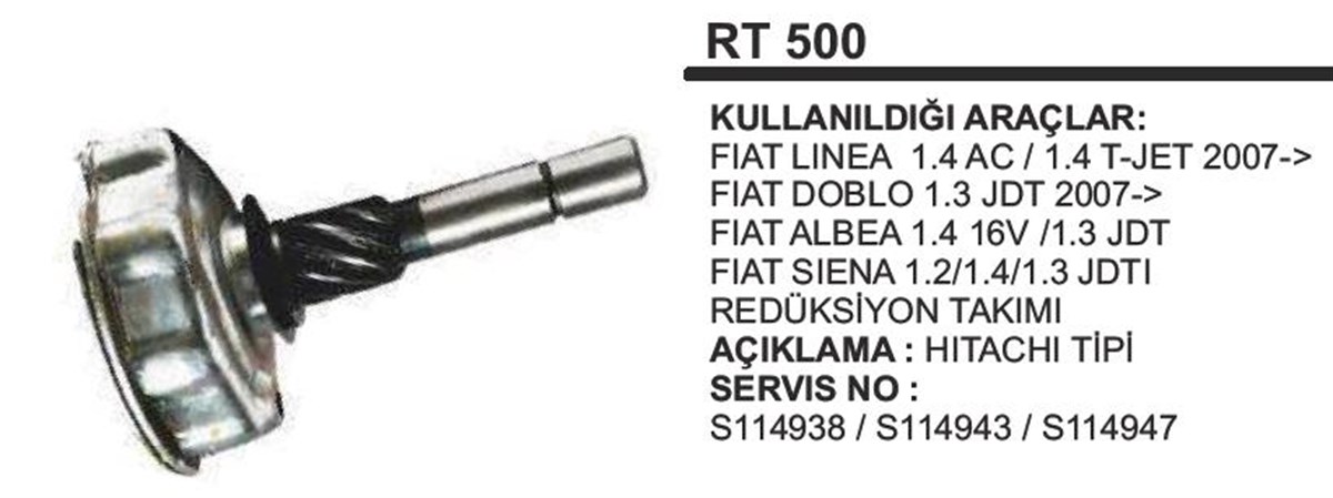 Rediktör Takımı Rt500 Albea Linea Doblo Palio | Ith Rt500