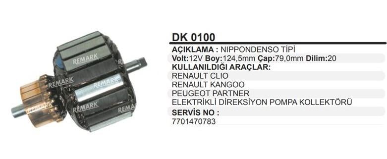 Direksiyon Pompası Kollektörü 12v Renault Clio Kangoo Peugeot Partner | Remark Dk0100