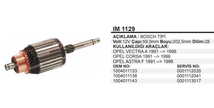 Marş Kollektörü 12v Opel Astra Vectra 91-96 | Remark Im1129