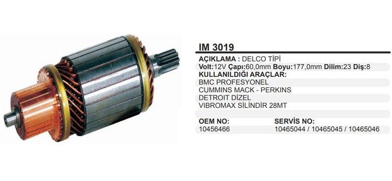 Marş Kollektörü 12v 28mt Delco Bmc Profesyonel Btr Vıbromax Cummıns Komatsu -60x177x8-ım3019 | Remark Im3019