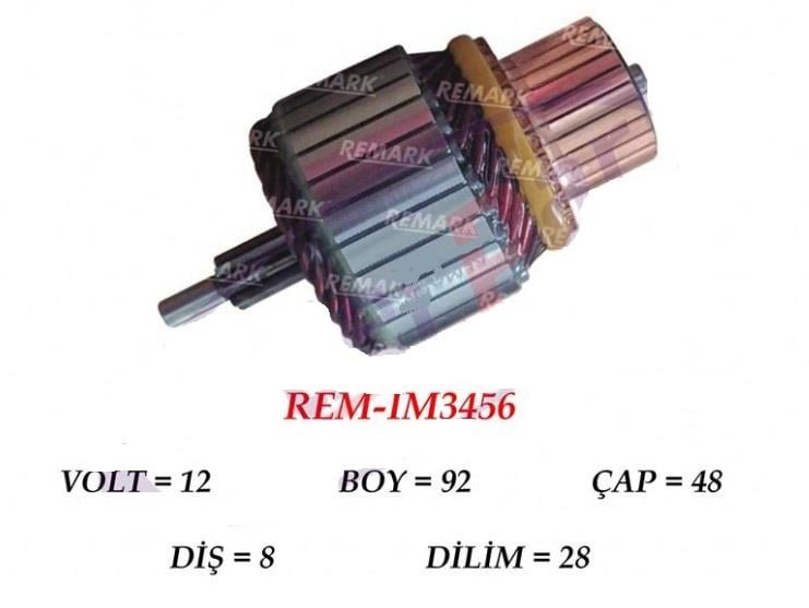 Marş Kollektörü 12v 8diş Hyundai Accent Blue İ10 İ20 İ30 Kia Rio Ceed | Remark Im3456