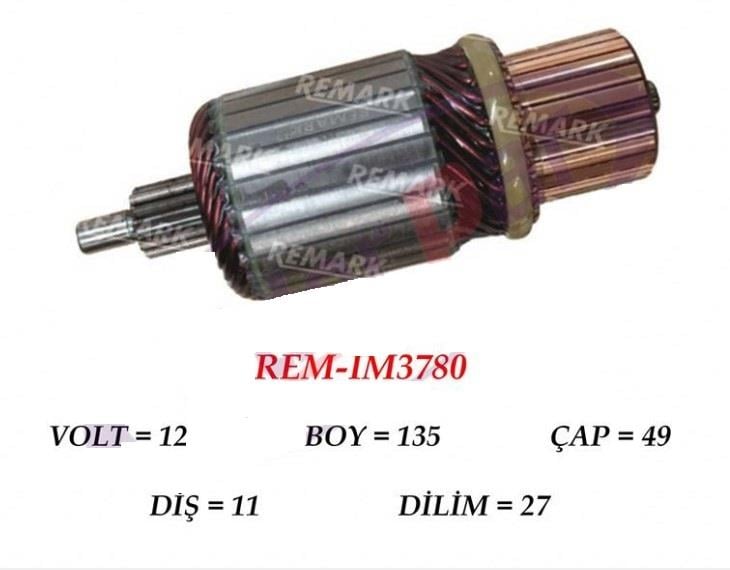 Marş Kollektörü 12v 11diş Audi Q7 Porsche Cayenne Vw Passat Toyota Auris Velar | Remark Im3780