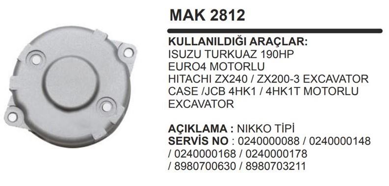 Marş Arka Kapak Isuzu Turkuaz 190hp Euro4 | Remark Mak2812