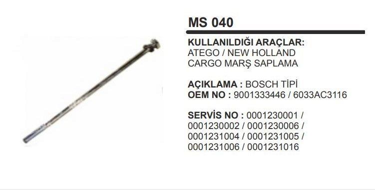 Marş Motoru Saplama Takımı Mercedes Atego New Holland Ford Cargo | Remark Ms040