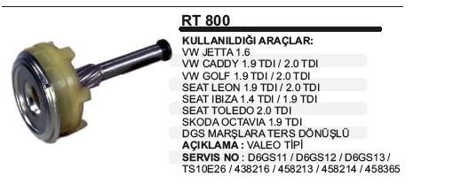 Rediktör Takımı Ters Vw Golf Jetta Bora Seat Leon Dgs Marşlara | Remark Rt800