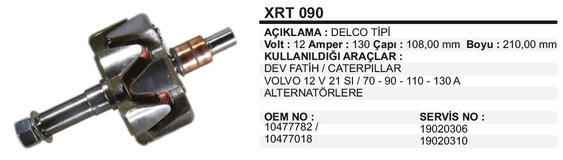 Rotor 12v 130a Dev Fatih Caterpil Dev Fatıh/cat Xrt090 | Remark Xrt090