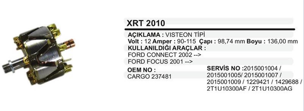 Rotor 12v 90ah-115ah Ford Connect 98*137 Focus Wrt985 Xrt2010 | Wınwın Wrt985