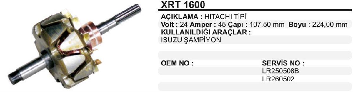 Rotor 24v 45ah Isuzu Şampion Hıtachı Xrt1600 | Remark Xrt1600