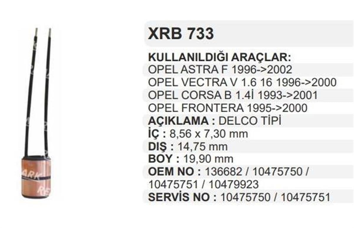 Rotor Bakırı Bosch Opel Corsa B Astra F Vectra A B Tıgra A Omega B Calıbra A Wrb230 | Remark Xrb733