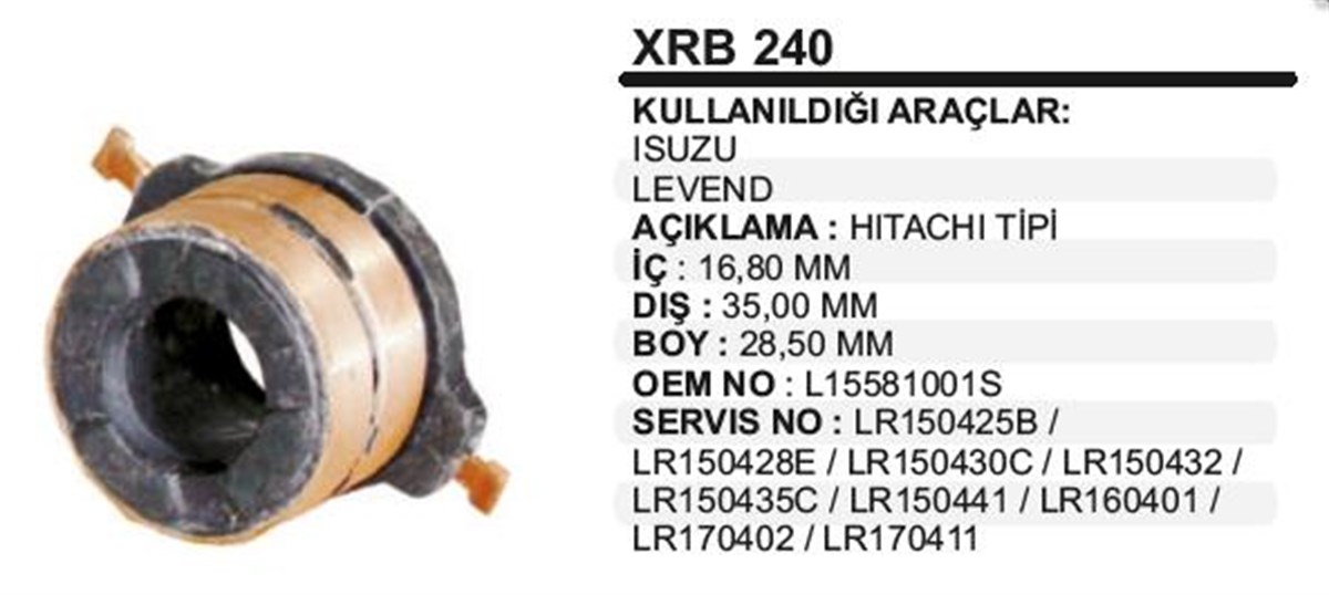 Rotor Bakırı Isuzu Bmc Levent J9 Premier Wrb240 | Ith Xrb240