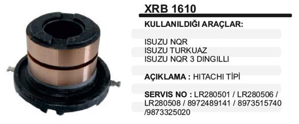 Rotor Bakırı Isuzu Turkuaz Hıtachı Tip Xrb1610 | Ith Xrb1610