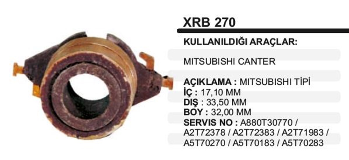 Rotor Bakırı Mıtsubıshı Tip Mıtsubıshı Canter | Ith Xrb270