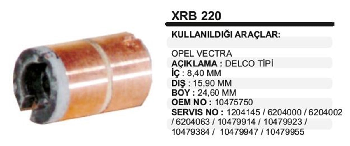 Rotor Bakırı Opel Vectra Wrb220 | Ith Xrb220