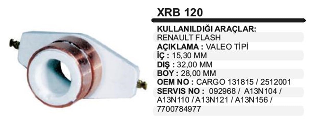 Rotor Bakırı Renault R9 R11 Flash Valeo Tip | Ith Xrb120