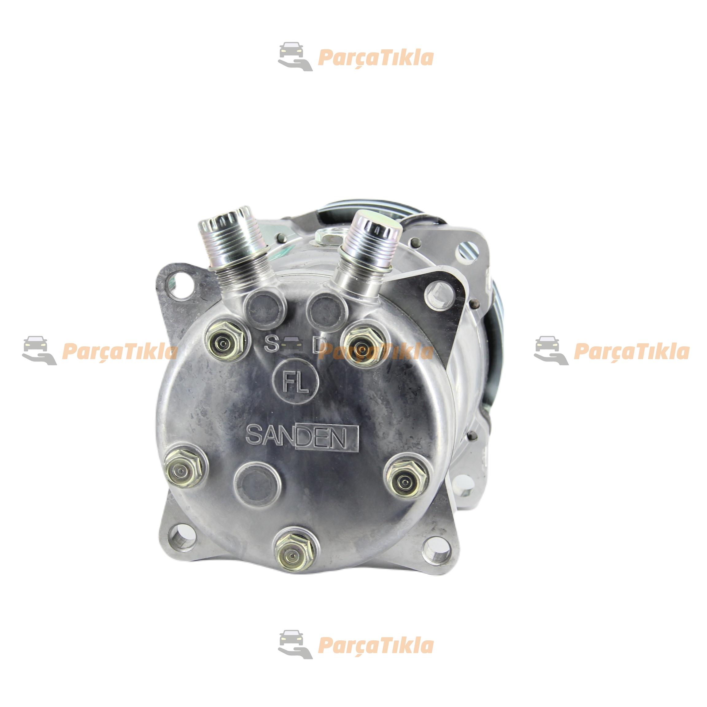 Klima Kompresörü 12v 2pk V Kayış 5h14 132mm Üstten Çıkış İnce Kalın 42010112 Sanden6626 Sd6626 | Sanden 6626
