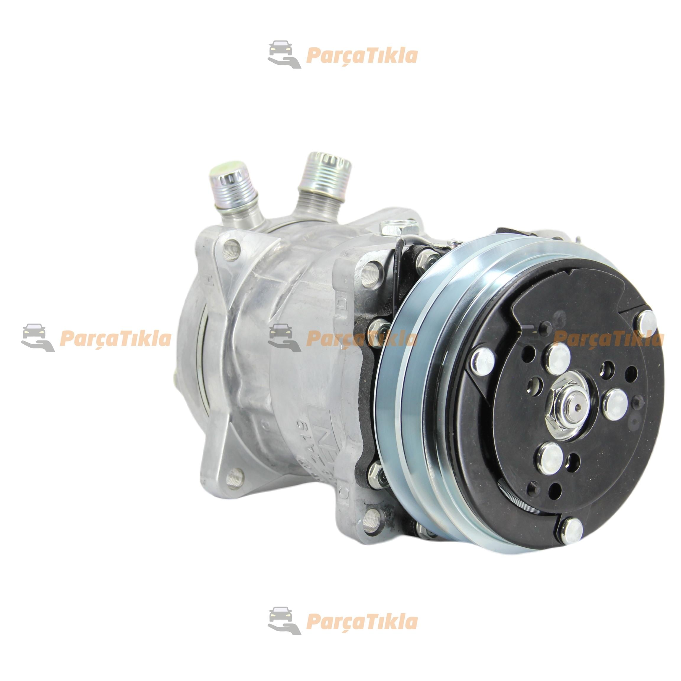 Klima Kompresörü 12v 2pk V Kayış 5h14 132mm Üstten Çıkış İnce Kalın 42010112 Sanden6626 Sd6626 | Sanden 6626