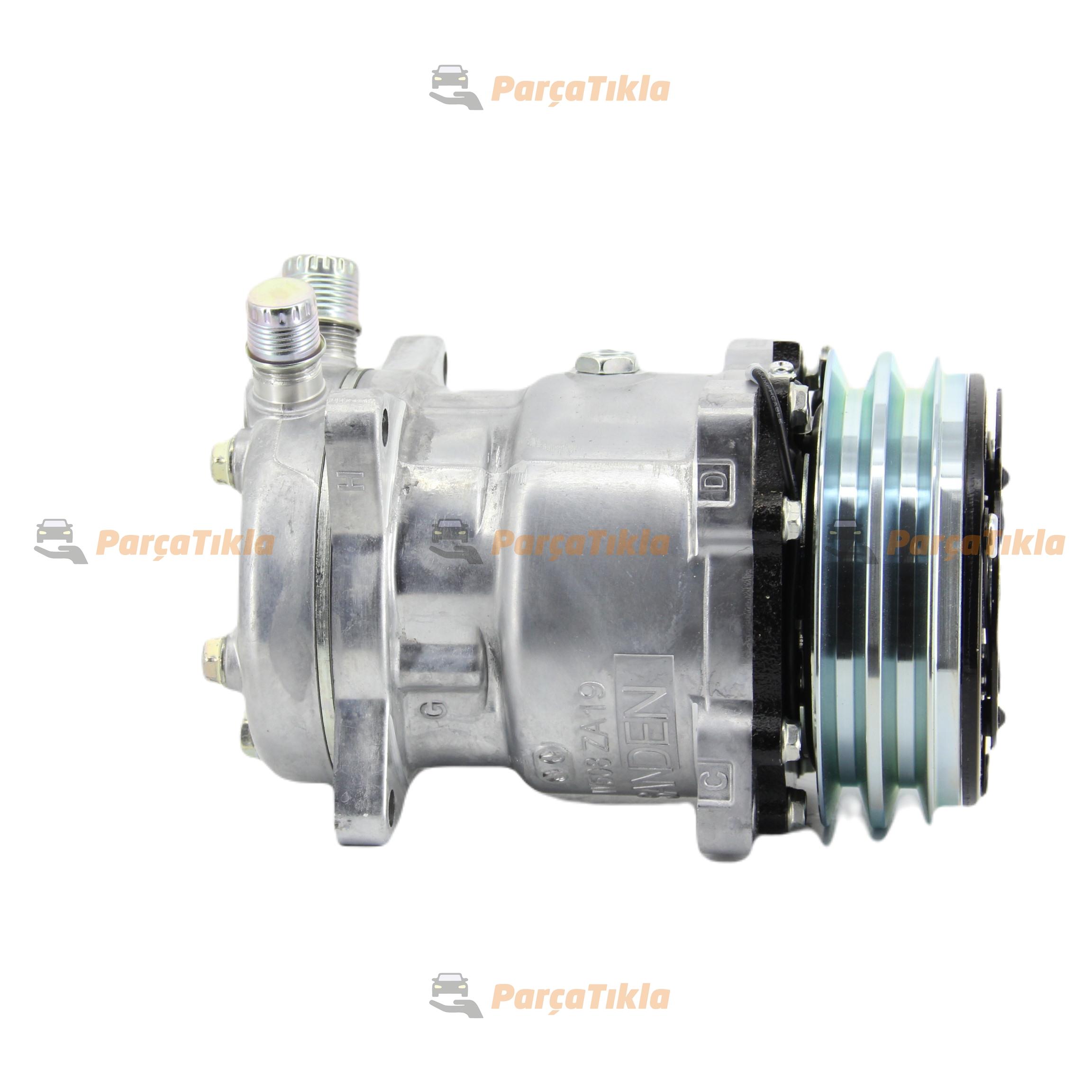 Klima Kompresörü 12v 2pk V Kayış 5h14 132mm Üstten Çıkış İnce Kalın 42010112 Sanden6626 Sd6626 | Sanden 6626