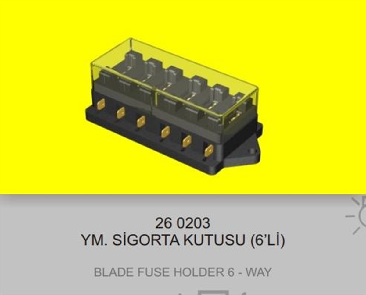 Sigorta Kutusu 6lı Bıçaklı Ym Eng260203 | Eng 260203
