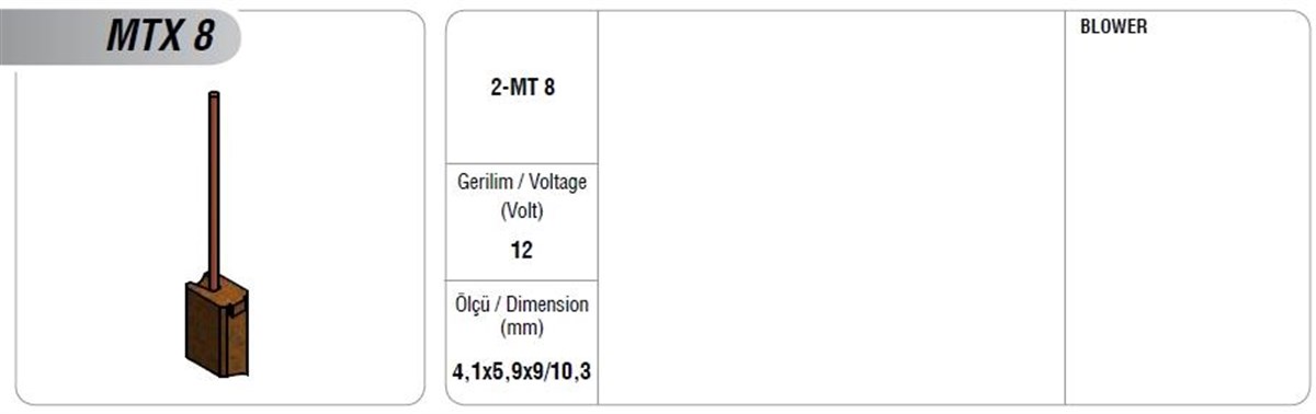 Silecek Kömürü 12v Mercedes Opel Bmw Vw Ford 4x6x9x10 | Mega Mtx8